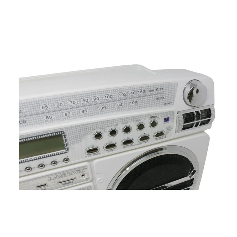 Lasonic i-931BT 80s Style Bluetooth Boombox - WHITE, Retro Design
