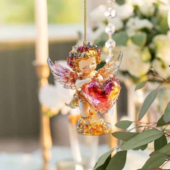 CaiYueKe Acrylic Butterfly Keychain for Women, Cute Heart Charm Keyring for Car Keys Backpack Purse, Romantic Valentine's Day Gift for Her, Friendship Present, Couples Anniversary Gift Idea