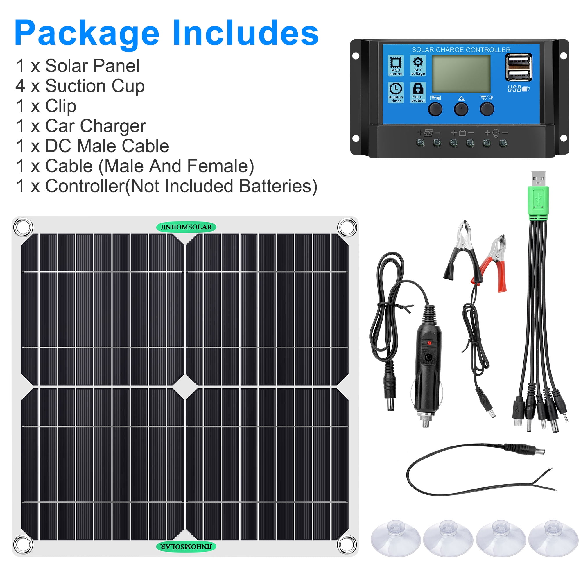 Kit Solar Photovoltaik Panel 100W 12V Laderegler 10A PWM Nvsolar