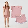 thumbnail image 2 of Toddler Boys And Girls Clothes Crew Neck Short Sleeved T-shirt And Elastic Low Waisted Shorts Set Infant Kids Outfit 6M-7T, 2 of 9