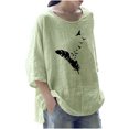 thumbnail image 1 of Camiseta holgada de manga 3/4 con cuello redondo y estampado a la moda para mujer Fridja  fjkfkj3463, 1 of 5
