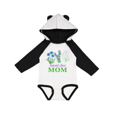 

Inktastic World s Best Mom with Wildflowers Gift Baby Boy or Baby Girl Long Sleeve Bodysuit
