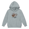 thumbnail image 4 of LRen Kids Sweatsuit Outfit Cute Bowknot Print Round Neck Long Sleeve Valentines Hooded Sweatshirt and Jogger Sweatpants Clothing Soft Valentine's Day Outfits Girls' Clothing Sets, 4 of 6