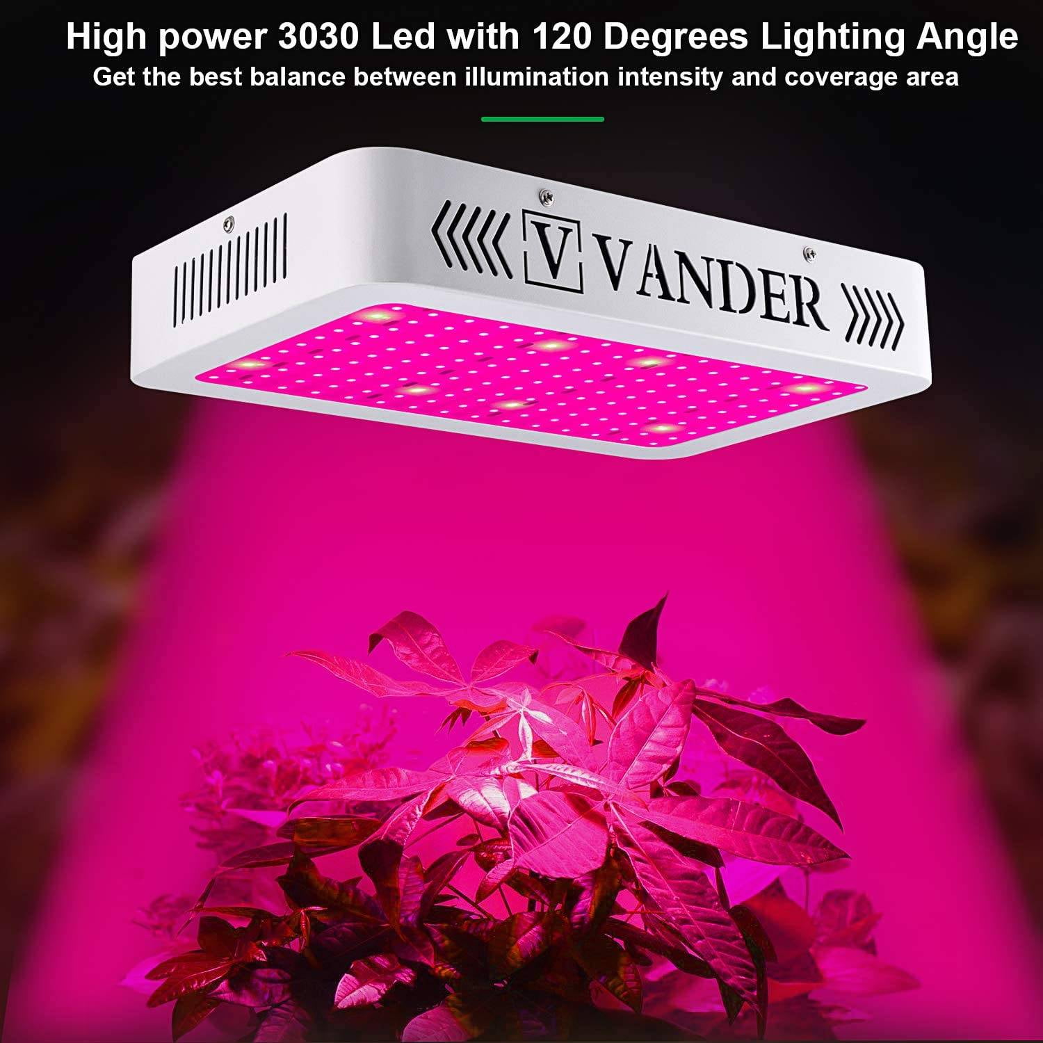 VANDER LED Grow Light 2000W Dual Spectrum for Plant All Stages Growth Bloom 