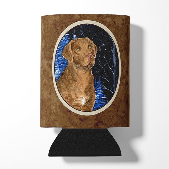Carolines Treasures SS8384CC Starry Night Chesapeake Bay Retriever Can or Bottle Hugger Can Hugger multicolor