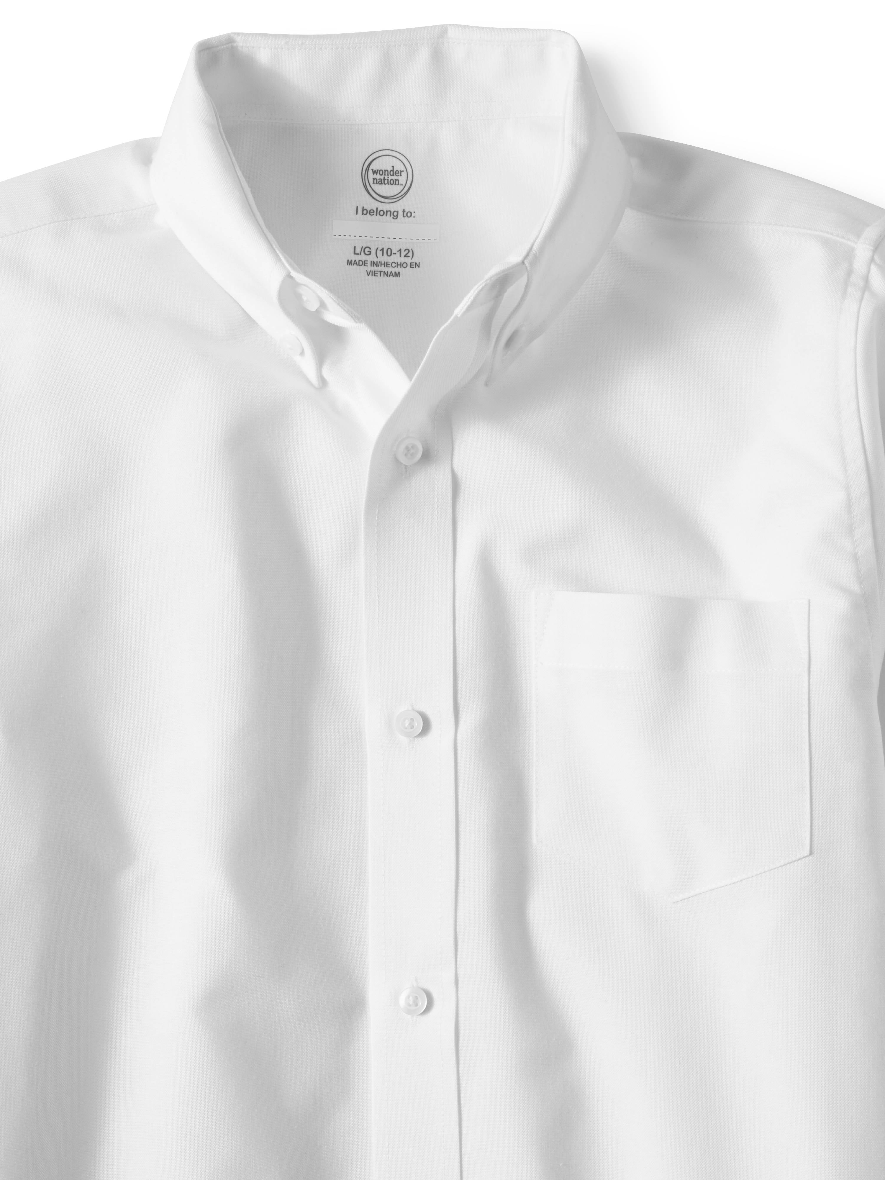 George Men's & Boys White School Uniform to Oxford LS Dress Shirt XS 30-32 