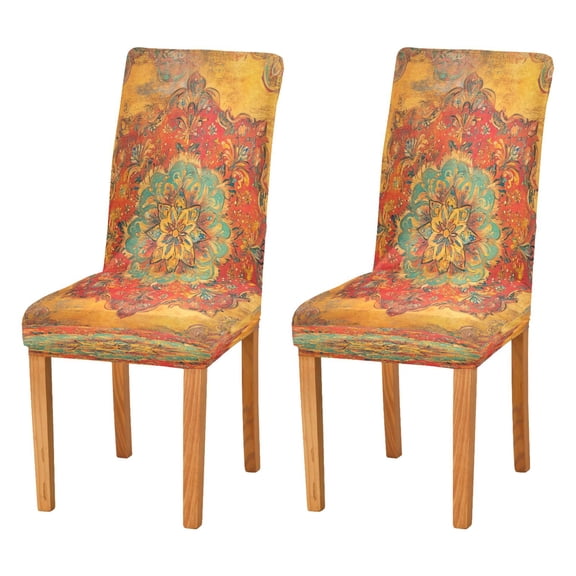 BZSMCE Chairs Slipcovers Dining Chair Covers Bohemia Forals Seamlee Printing Creative Pattern