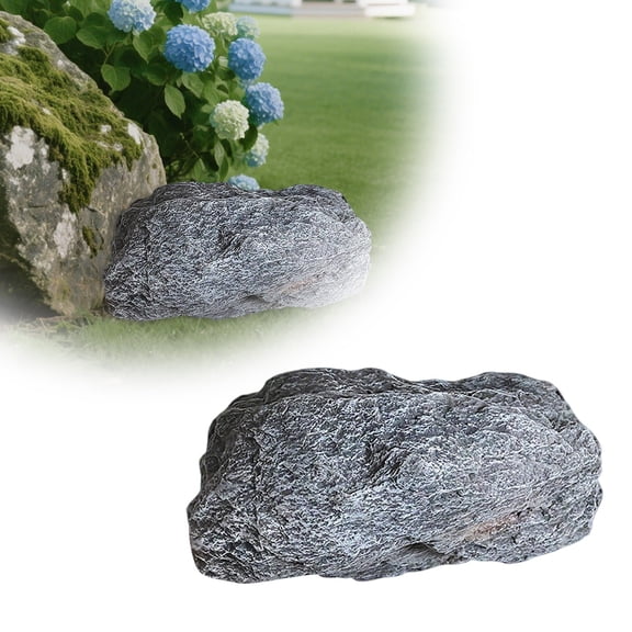 Realistic Rock Covers for Outdoor Landscaping, Lightweight Artificial Decorative Rocks Made of Durable PU Foam, for Yard Garden Decor and Well Cover Concealment