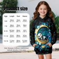 thumbnail image 7 of Xoenoiee Panda Leaves Moon Star Print Sweatshirt Dress for Girls Long Hoodies Graphic Sweatshirts for Kids Long Sleeve Pullover Top Active Fall Clothes Hooded Sweater Shirts Outfits, 13-14 Years, 7 of 7