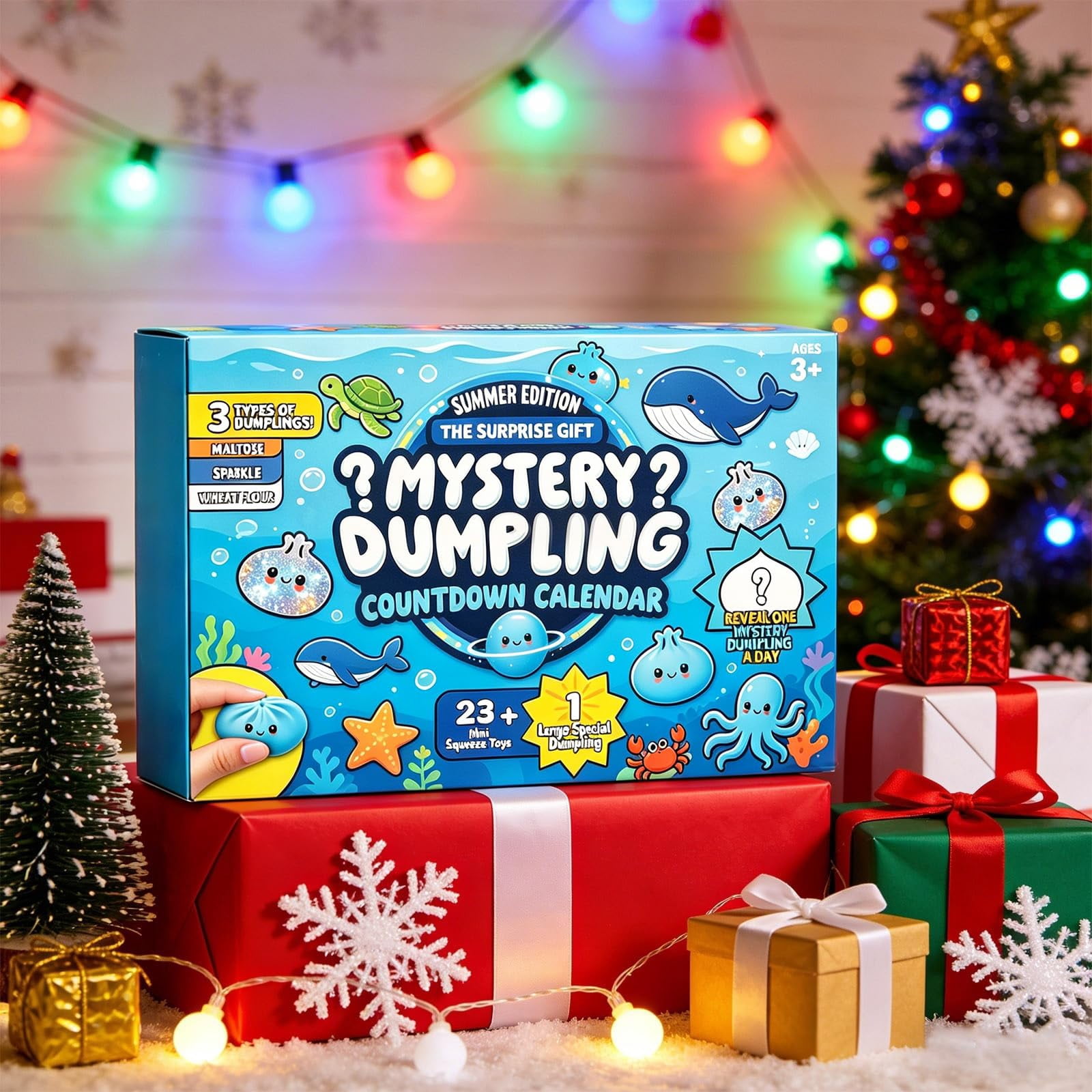 2026 Dumpling Squishy Advent Calendar, 24PCS Squishy Dumpling Mystery Advent Countdown Calendar, Stress Relief Sensory Fidget Toys for Anxiety Relief Hand Relax, Birthday Gifts for Adults