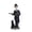 A, variant on Halloween Skeleton Butler Floor Statue with Serving Tray & Black Cat, Resin Gothic Home Decor for Entryway Porch Living Room