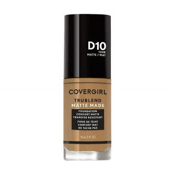 Covergirl Trublend Matte Made Liquid Foundation, D10 Golden Caramel (Pack of 2)