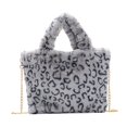 thumbnail image 1 of Bolso de Hombro Yuyangstore Felpa Piel Sintética Invierno Gris, 1 of 8