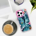 thumbnail image 7 of NLEACase for iPhone 15 Pro Max Case,Beautiful Impact Protection Ocean Whale Flowers Phone Case, Pink, 7 of 7