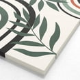 thumbnail image 2 of Boho Wall Art Set of 3, Mid Century Modern Wall Decor Abstract Geometric Prints Black Green Plant Sun Natural Framed Canvas Prints Artwork Ready To Hang for Living Room Bathroom Bedroom 12x16inch, 2 of 6