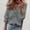 Gray, variant on GZWYHT Women's Plaid Ruffle V Neck Button Down Blouse Casual Long Sleeve Trendy Tops Work Checkered Shirt Peasant Tops For Women Work Lounge Blouse Orange L