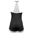 thumbnail image 5 of Sngxgn Women's V-Neck Top and Pant Sleep Set(Black,XL), 5 of 5