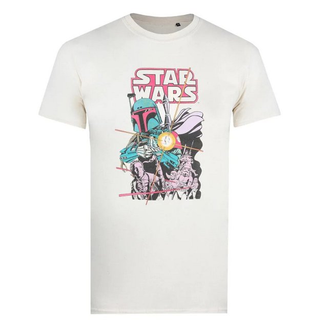 Star Wars: The Book Of Boba Fett - Camiseta Firing Line para Hombre (Natural)