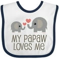 thumbnail image 3 of Inktastic My Papaw Loves Me Grandchild Boys or Girls Baby Bib, 3 of 4