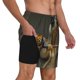 thumbnail image 2 of Balery Surreal Weightlifting Snail Bañador para hombre, shorts de playa de secado rápido con entrepierna y forro de compresión-Small, 2 of 6