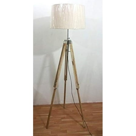 Thor Vintage Designer Nautical Floor Lamp Teak Wooden Tripod Decor Lamp Rustic Vintage Home Decor Gifts