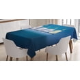 thumbnail image 1 of Ambesonne Anna Tablecloth Rectangular Table Cover, Birthday Candles Name, 60"x90", Blue and Multicolor, 1 of 3
