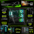 thumbnail image 3 of PC Gamer IA DXT GAMING NVIDIA GeForce RTX 5070 Ti AMD Ryzen 9 9900X 32GB DDR5 SSD 1TB Monitor Curvo 34 180Hz Sistema Liquido WIFI Black Alto Desempeño Creativo con IA Integrada, 3 of 6