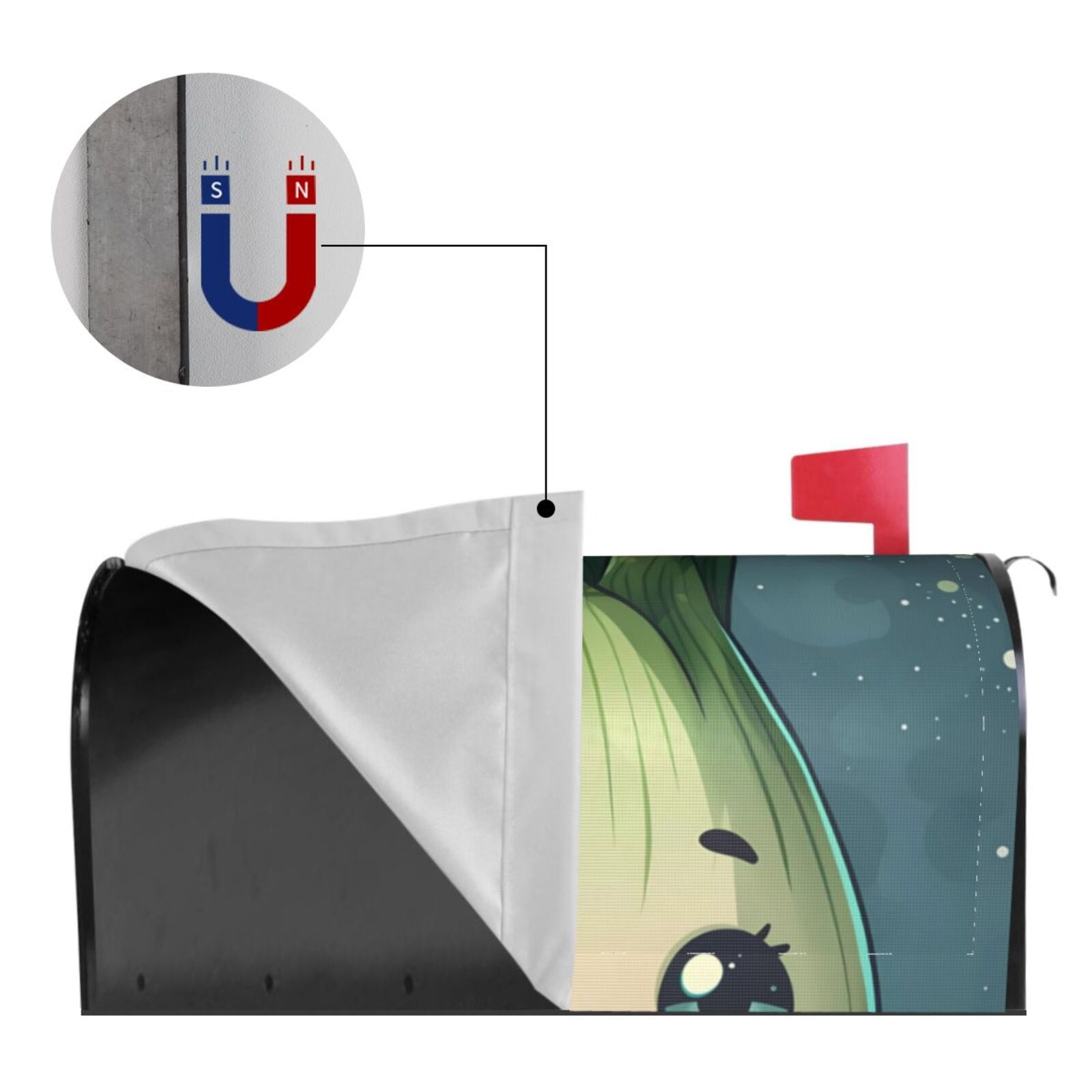Kdxio Magnetic Mailbox Cover 21x18 in Mailbox Cover Outdoor Decoration Holiday Mailbox Covers for Home Garden Yard-21x18 in