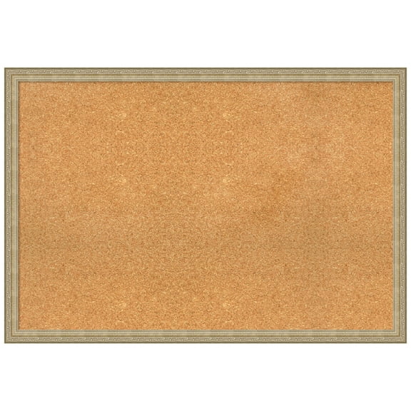 Amanti Art Natural Cork Board Framed Paris Champagne Bulletin Board 38 in. x 26 in.