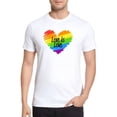 thumbnail image 1 of Playera Blanca Camiseta Unisex Estampada Corazón Amor es Amor, 1 of 4