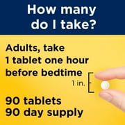 Nature Made Melatonin 5 mg Ex Strength Tablets, 100% Drug Free Sleep Aid for Adults, 90 Ct