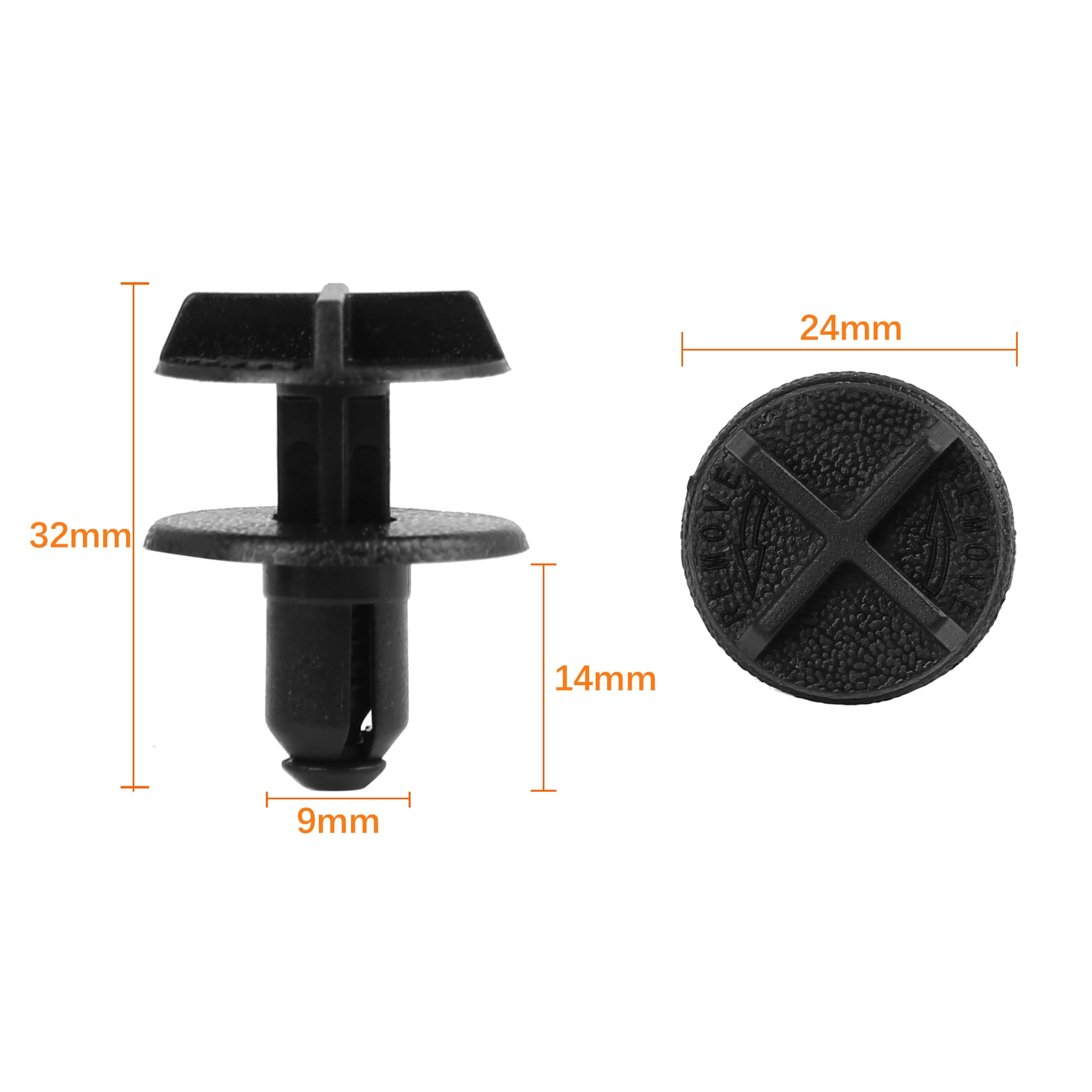 Unique Bargains 15 Pcs Plastic Rivet Bumper Fastener Clips for F-150 for Mustang Fusion