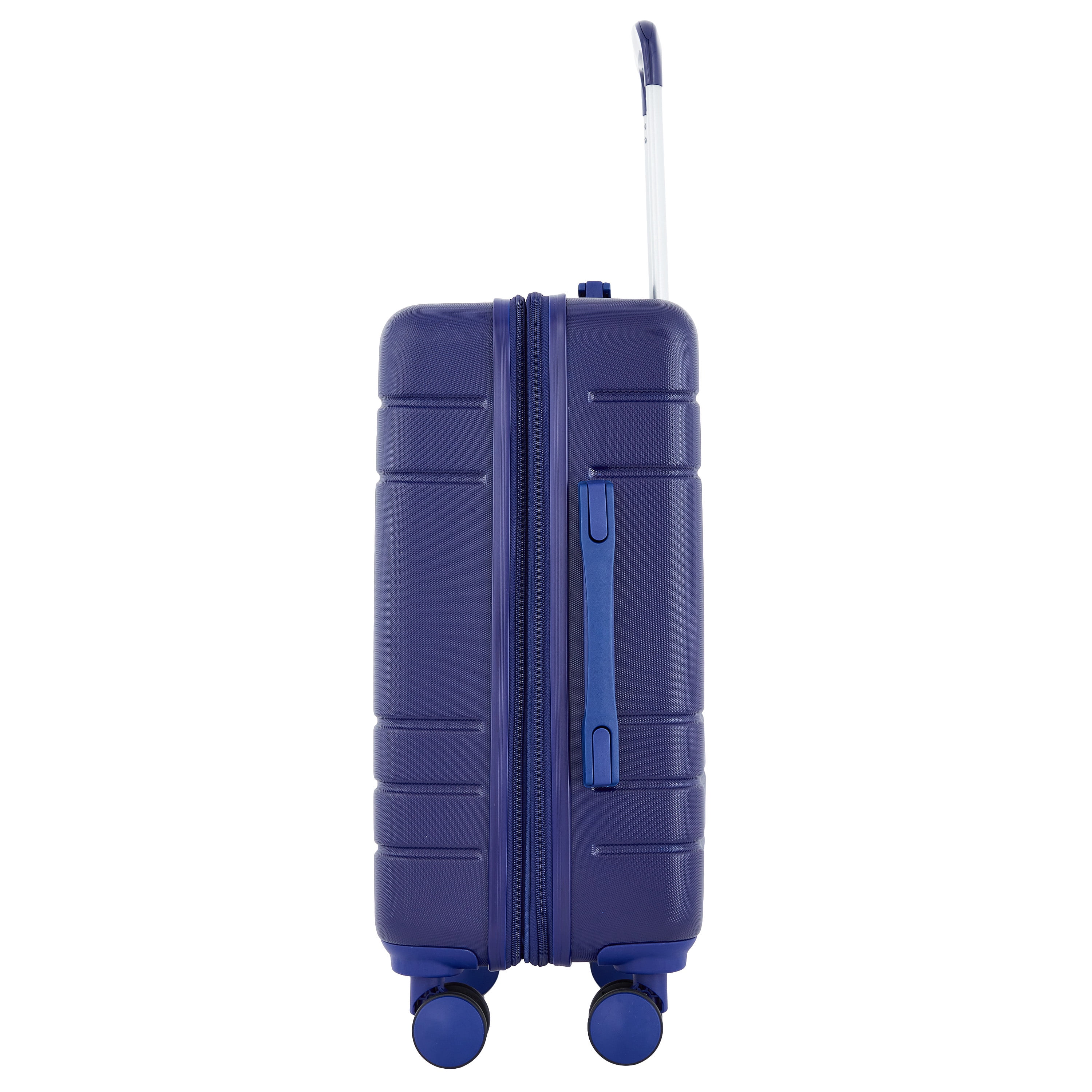 French Connection 22-inch Expandable Rolling Carry-on with Cup Holder, Blue Depths