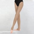 thumbnail image 2 of CPNG Girls Stirrup Tights Dance Socks Solid Color Thin Pantyhose 60D Stepping Pantyhose Dance Socks Ballet Tights(Khaki,10-14 Years), 2 of 9