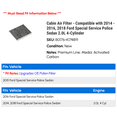 thumbnail image 2 of Cabin Air Filter - Compatible with 2014 - 2016, 2018 Ford Special Service Police Sedan 2.0L 4-Cylinder 2015, 2 of 2