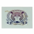 thumbnail image 1 of Athena Cutting Board, Circular Greek Myths Woman in an Owl Mask, Decorative Tempered Glass Cutting and Serving Board, in 3 Sizes, by Ambesonne, 1 of 2
