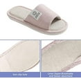 thumbnail image 5 of LZLINGMEI Slippers for Women,Memory Foam Soft Warm Slip On Open Toe Linen Cotton House Slippers,Anti-Skid Cozy for Indoor Outdoor Slippers, 5 of 7