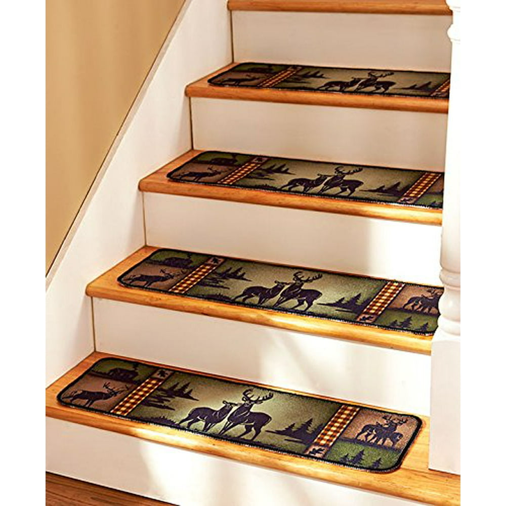 Set of 4 Lodge Deer Stair Treads