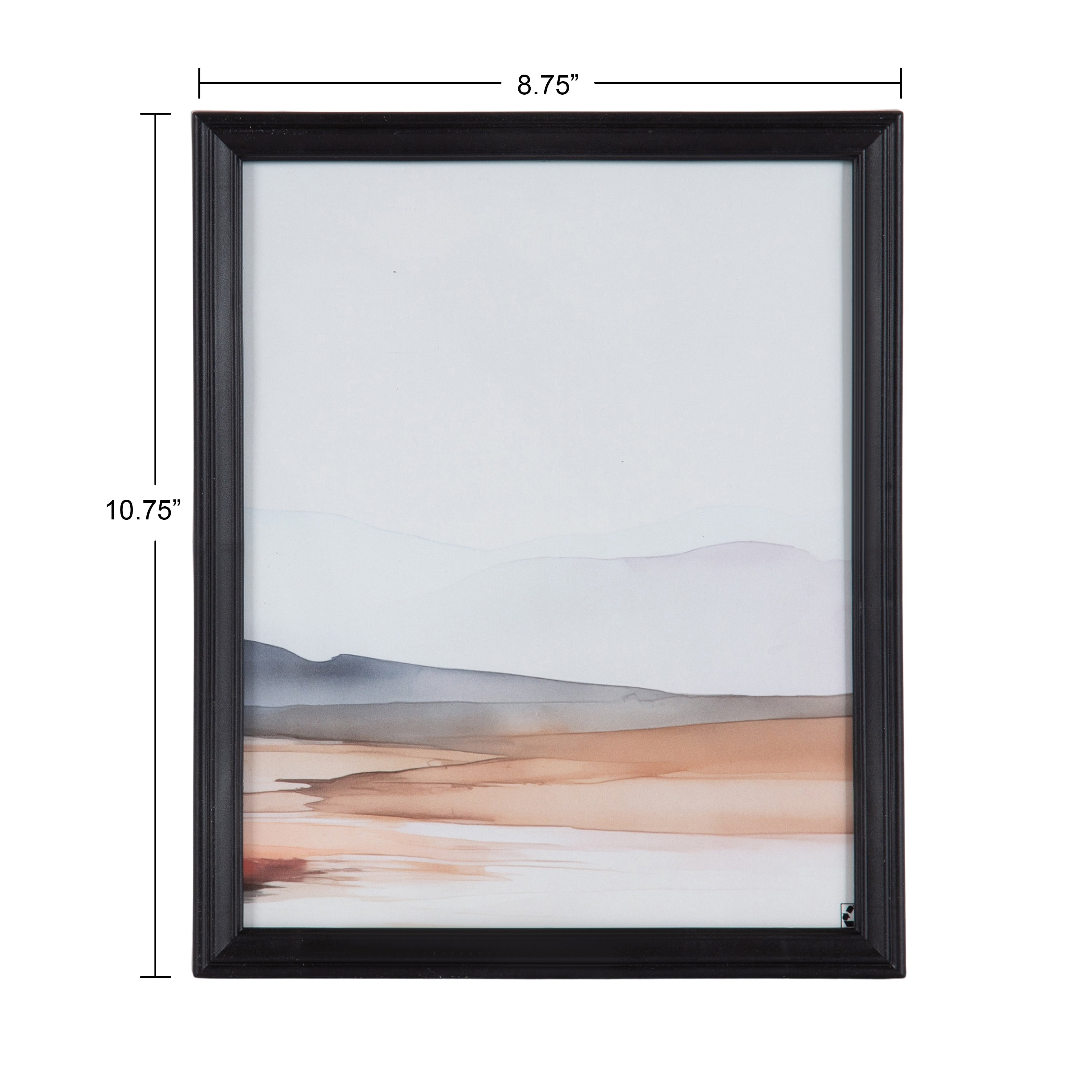 (2 pack) DesignOvation 8x10 Casual Black Decorative Tabletop Picture Frame