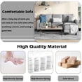 thumbnail image 3 of Convertible Sectional 3 L-Shaped Couch Soft Seat With Modern Linen Fabric Small Space Sofas for Living Room Loveseat Luxury Sofa My Lux Decor Round, 3 of 5