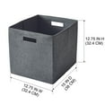 thumbnail image 5 of Better Homes & Gardens Collapsible Fabric Cube Storage Bin, Gray Textured, 5 of 8