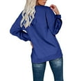 thumbnail image 3 of Admvng Womens Sweatshirt Solid Color Casual Long Sleeved-neck Sweatshirt Without Hat，Size S-2XL, 3 of 7