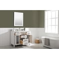 thumbnail image 4 of Valentino 42" Single Sink Bathroom Vanity in White with Carrara Marble top and Sink, 4 of 11