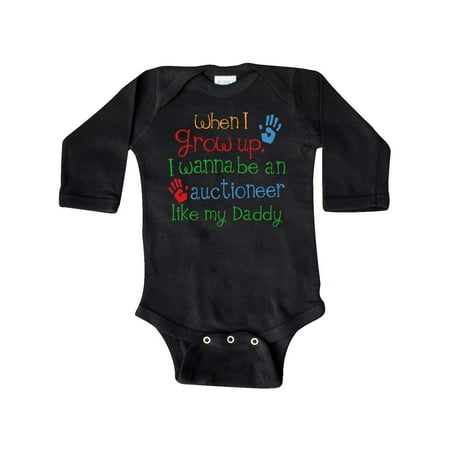 

Inktastic Auctioneer like Daddy Gift Baby Boy or Baby Girl Long Sleeve Bodysuit