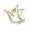 Gold-color, variant on Hollow Carved Peace Doves And Branch Pin Vintage Styles Alloy Vintage Alloy Doves Pin Accessory For Formal Outfits