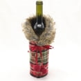 thumbnail image 2 of Bearachild Funda navideña para botella de vino, manga larga de cerveza de Año Nuevo, pajarita de felpa larga de Navidad, ropa para botella de vino, Kits de decoración para fiestas Rojo Bearachild HA070032-01B, 2 of 6
