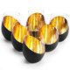 thumbnail image 1 of MyGift - Juego de 6 vasos con diseño moderno en color dorado y negro mate, cada vaso tiene capadiad de 18 onzas, 1 of 7