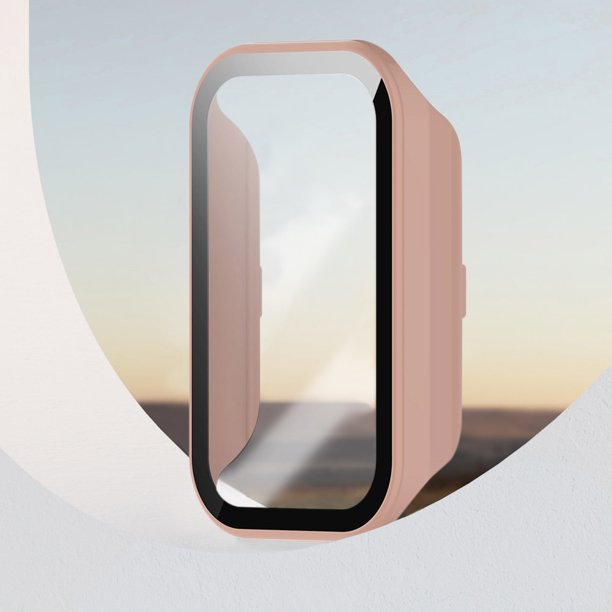 Caja De Reloj Funda protectora de pantalla antiarañazos para PC para Xiaomi Redmi Band 2 (rosa)