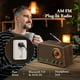 thumbnail image 5 of Radio AM FM Audiocrazy, acabado vintage de madera con Bluetooth, 5 of 8