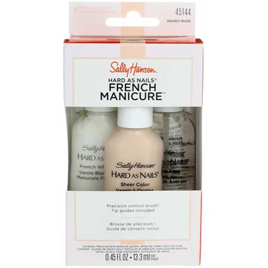 Sally Hansen Hard As Nails French Manicure Kit, Nearly Nude 45144, 0.45 fl oz, 3